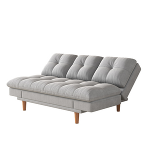 Canapé convertible modulable gris clair Kalmar fond blanc inclinable 