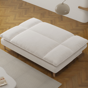 Canapé vasco tissu beige convertible en lit