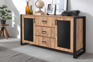 Buffet portes et tiroirs tonya rectangle