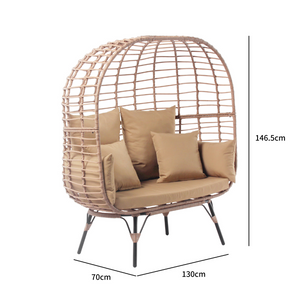 Fauteuil oeuf effet rotin naturel Concept-Usine - dimensions