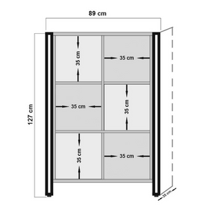 Dimensions meuble étagère erna