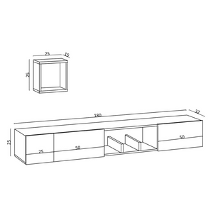 meuble TV suspendu dimensions