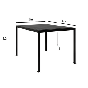 Pergola bioclimatique 4x3 en acier Banes - dimensions