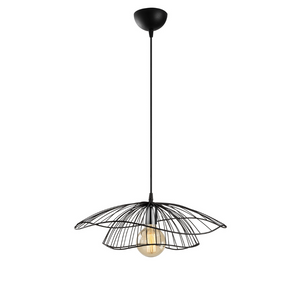 Lampe suspension lola noire sur fond blanc de face