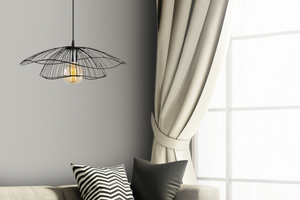 Lampe suspension lola noire ambiance