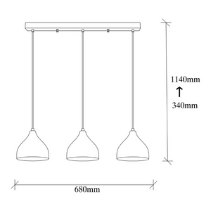 Dimensions suspension Louise