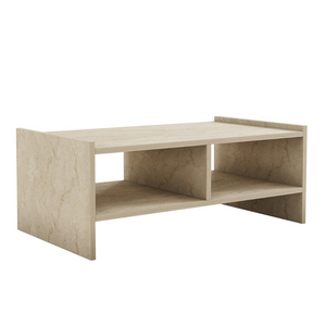 Table basse bois effet pierre albin fond blanc