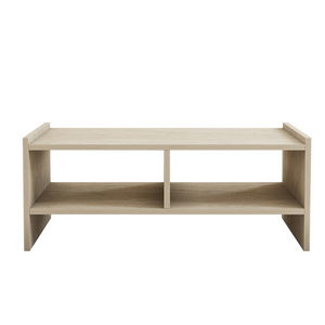 Table basse bois effet pierre albin fond blanc face