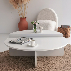 Carlow table basse blanche face 