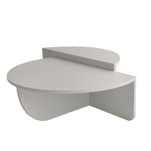 Table basse fond blanc Carlow blanche fond blanc