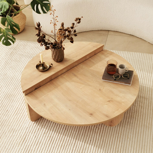 table basse en bois carlow vue dessus