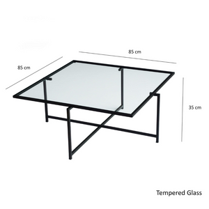 Dimensions table basse limp en verre