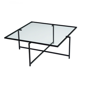 Table basse limp en verre fond blanc