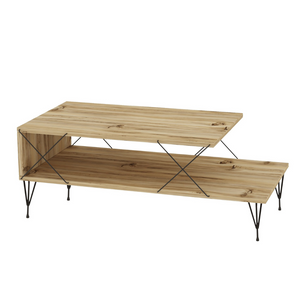 Table basse en bois boden fond blanc coté 1