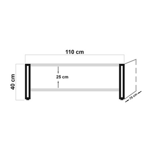 Dimensions table basse Holen 