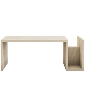 Table basse melmo en bois fond blanc face