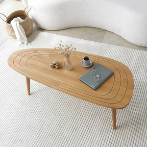 Table basse en bois clair rana vue dessus