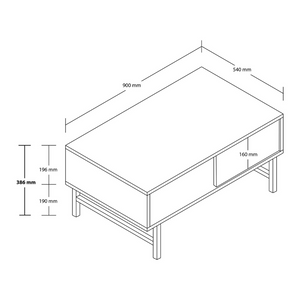 dimensions table basse trosa 