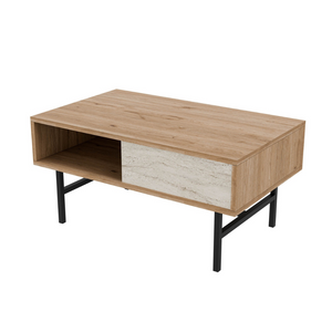 table basse trosa en bois fond blanc