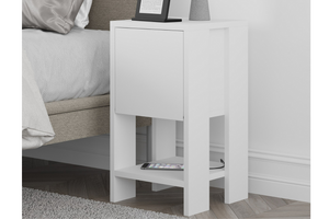 Table de chevet blanche sisa rectangle