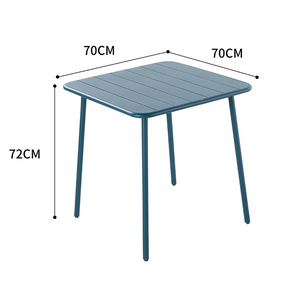 Salon de jardin 4 places acier bergame bleu dimensions table